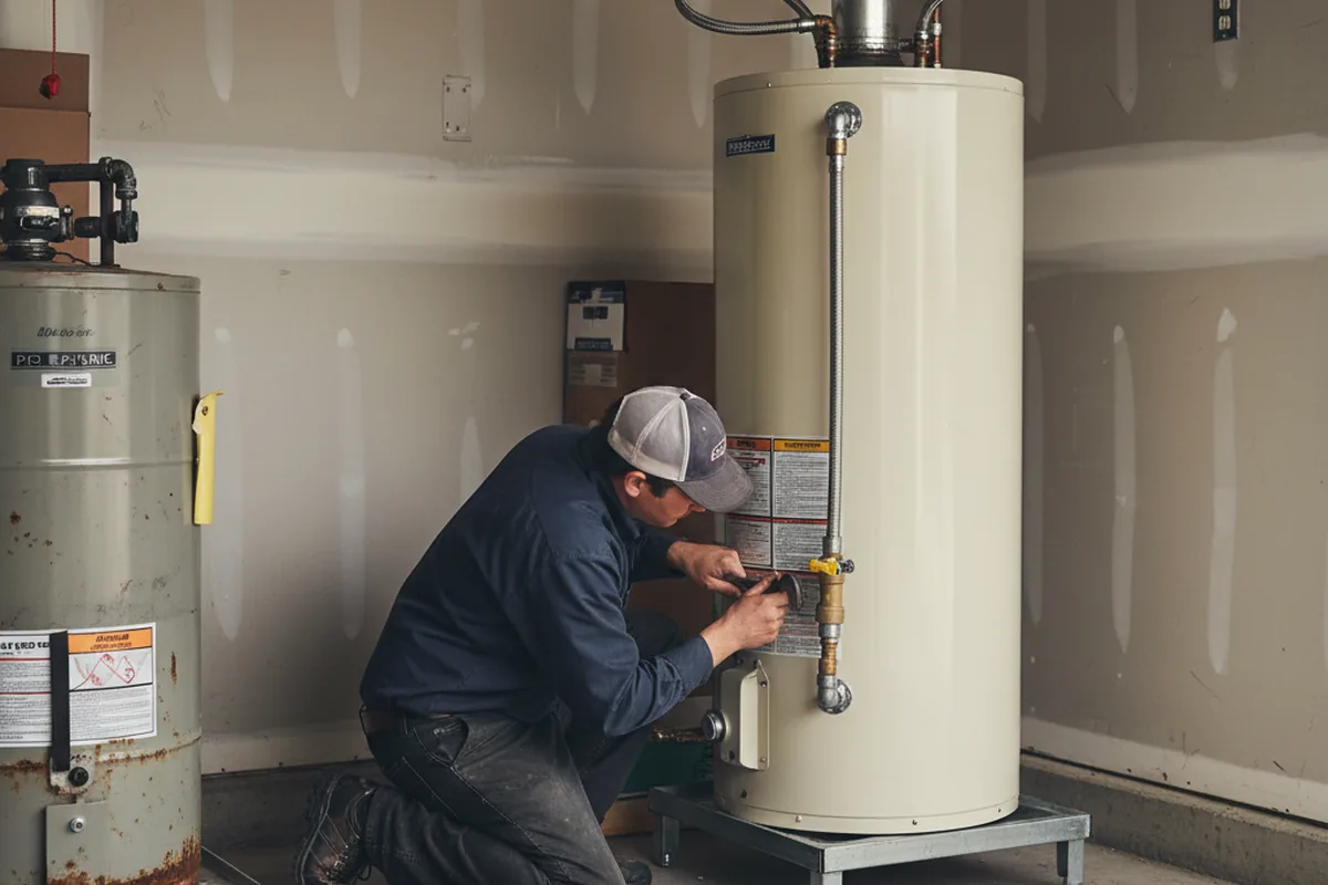 Water heater and shutoff valve replacement in Arley
