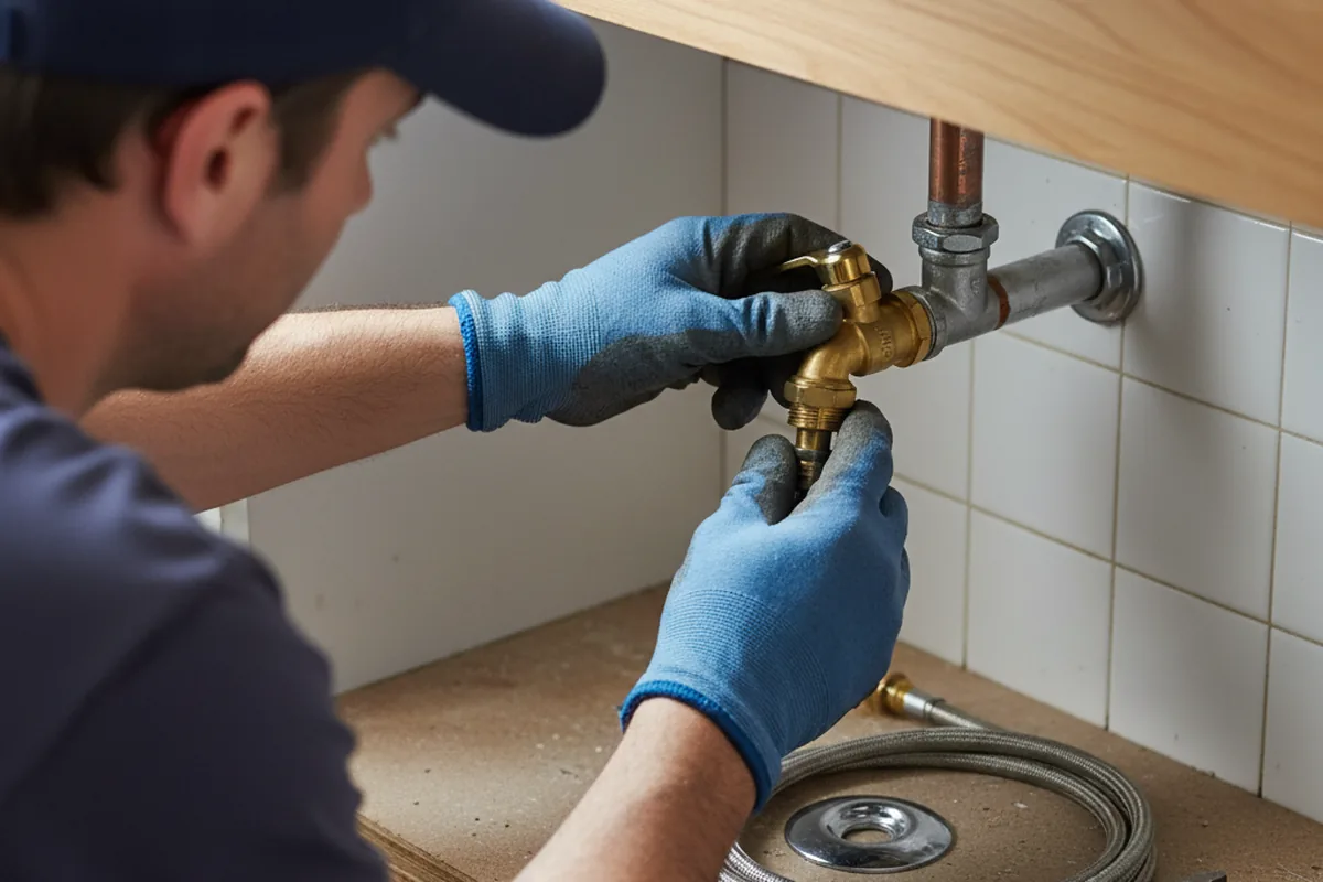 Shutoff valve and fitting work during Faucet and Fixture Repair in Arley